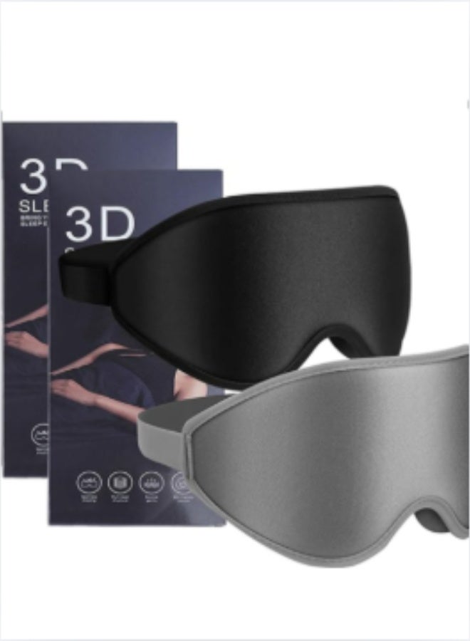 3D Sleep Eye Mask – Ultra-Soft, Comfortable & Light-Blocking with Adjustable Strap – Ideal for Restful Sleep Anytime, Anywhere - Image 1