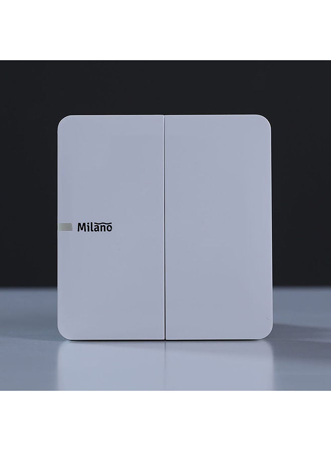 DANUBE HOME Danube Home - Milano 10A 2 Gang 2 Way Switch Wh Ps - Image 1