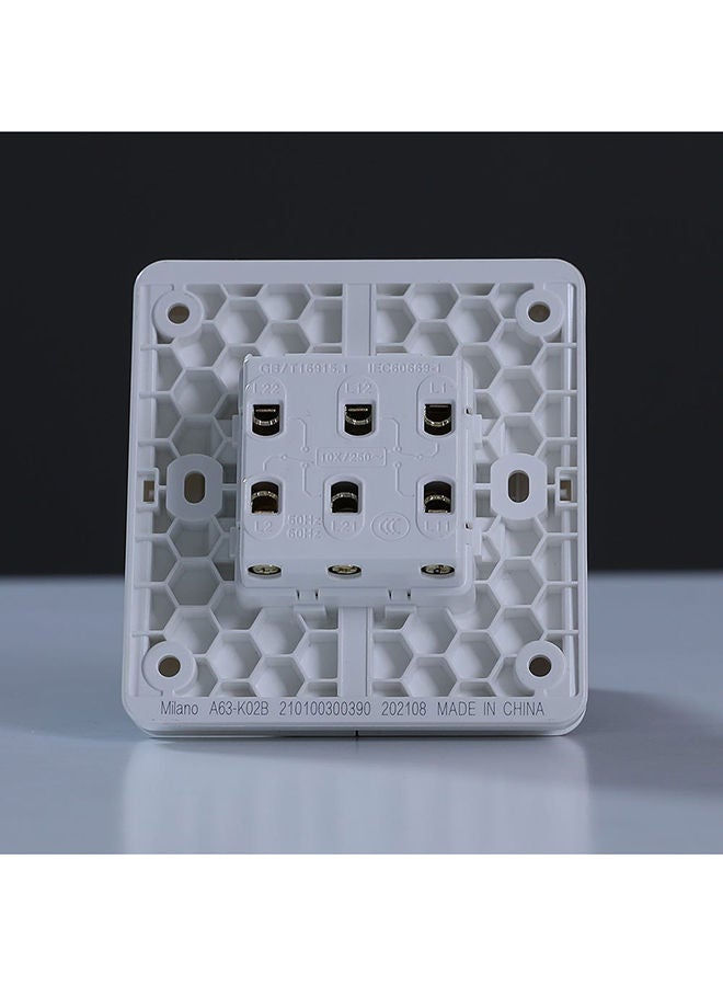 DANUBE HOME Danube Home - Milano 10A 2 Gang 2 Way Switch Wh Ps - Image 3