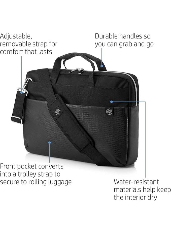 HP شنطة لاب توب 15.6 بوصة ثنائية اللون 4QF95AA - اسود - Image 4
