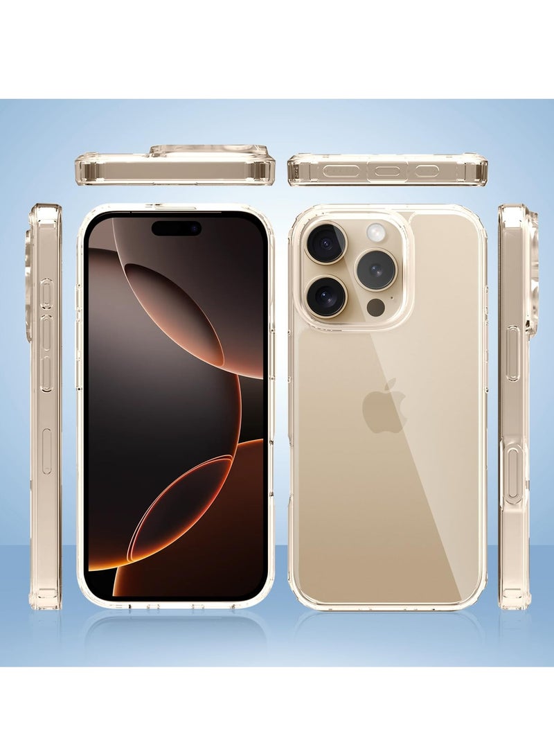 MIGOFAST Crystal Clear Case for iPhone 16 Pro (6.3-Inch), [Anti-Yellowing] Hard Back Slim Shockproof Bumper Anti-Scratch, Suitable for Wireless Charging - Image 5