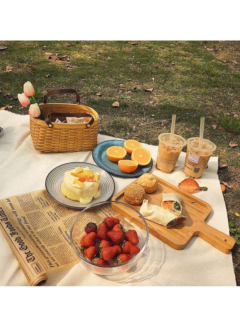 LINGWEI Bamboo Cheese Board Pizza Tray Handmade Wooden Pizza Peel with Handle Fruit and Cheeze Serving Plate Square Chopping Board  - Image 4