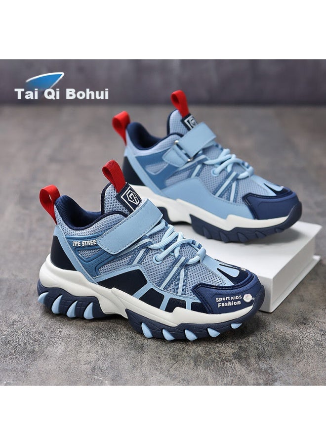 7-pe Boys Outdoor Hiking Shoes Mesh Spring New Breathable Double Mesh Kids Sports Shoes For Boys - Image 2