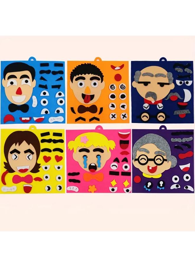 Kids Facial Expression Puzzle Stickers Handcrafted Educational Toy For Boys And Girls - Image 2