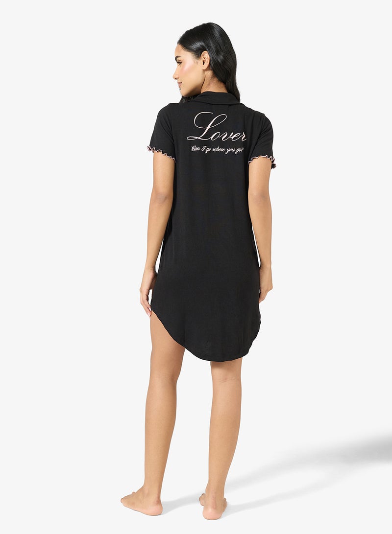 Ginger Button Down Shirt Night Dress - Image 2