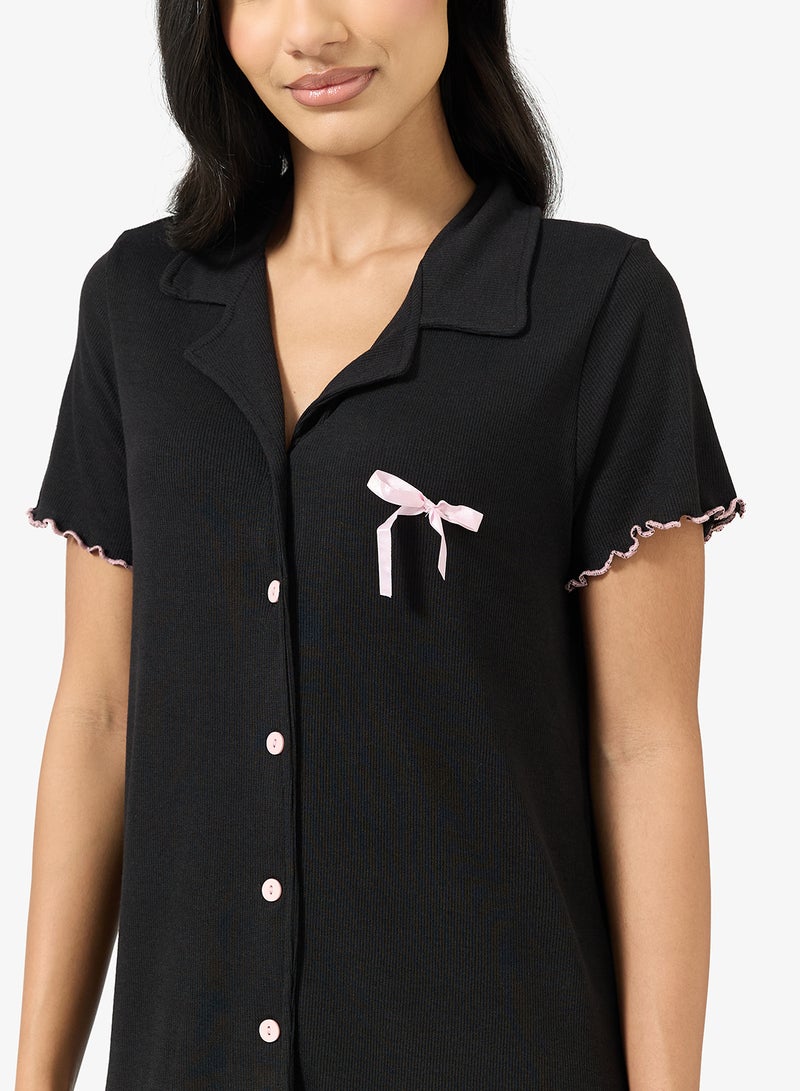 Ginger Button Down Shirt Night Dress - Image 3