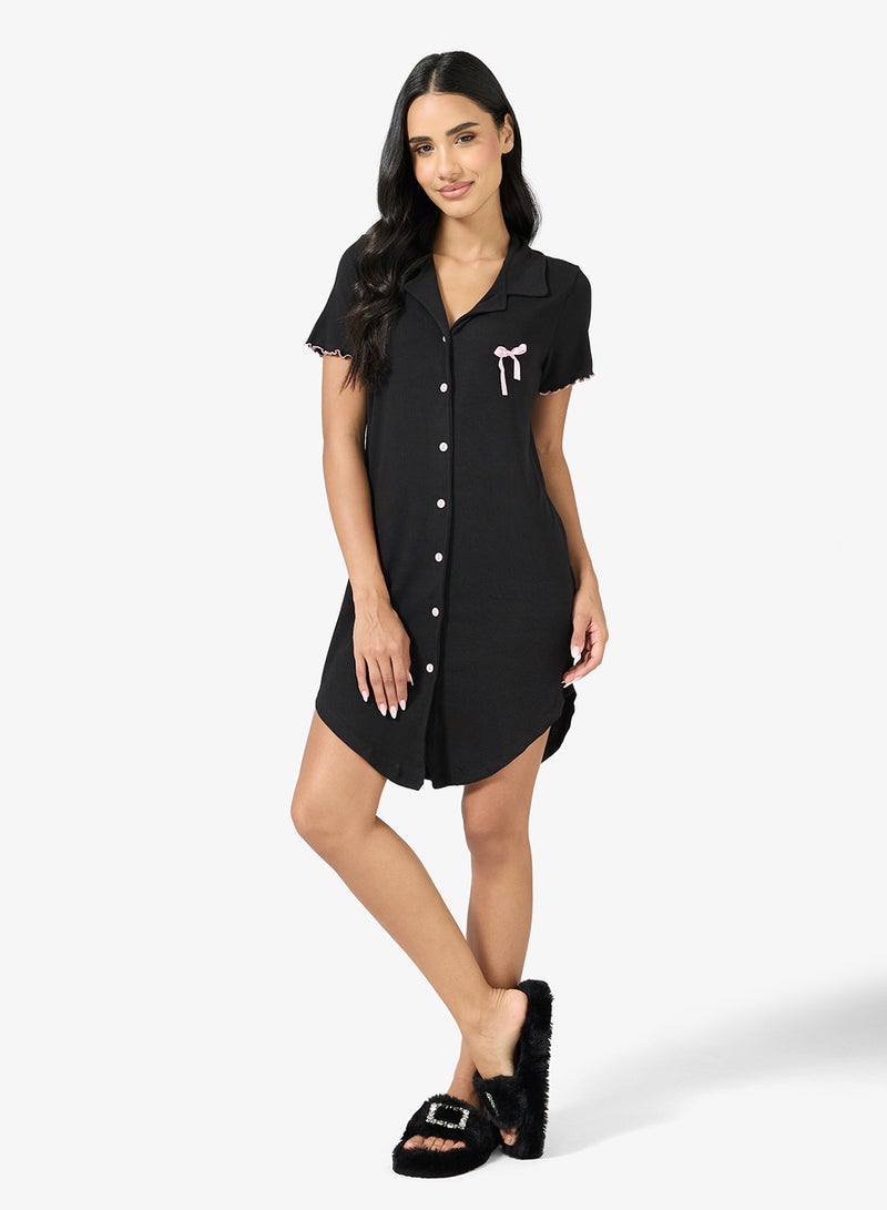 Ginger Button Down Shirt Night Dress - Image 4