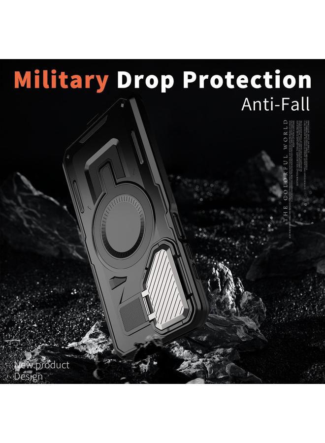 اس-توب جراب لهاتف Samsung Galaxy A15 Shield Frame Holder MagSafe جراب هاتف - Image 4