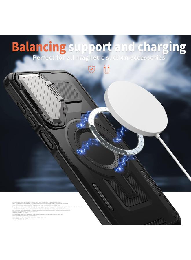 اس-توب جراب لهاتف Samsung Galaxy A15 Shield Frame Holder MagSafe جراب هاتف - Image 3