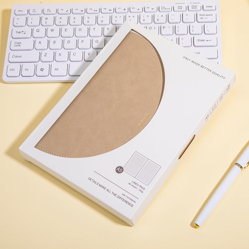 CAGIE Lined Journal for Women, 100GSM Leather Journals for Writing with Buckle Closure,A5 Hardcover Diary Journaling Notebooks for Business Work School Note Taking 5.9" x8.59 (Brown) - Image 5