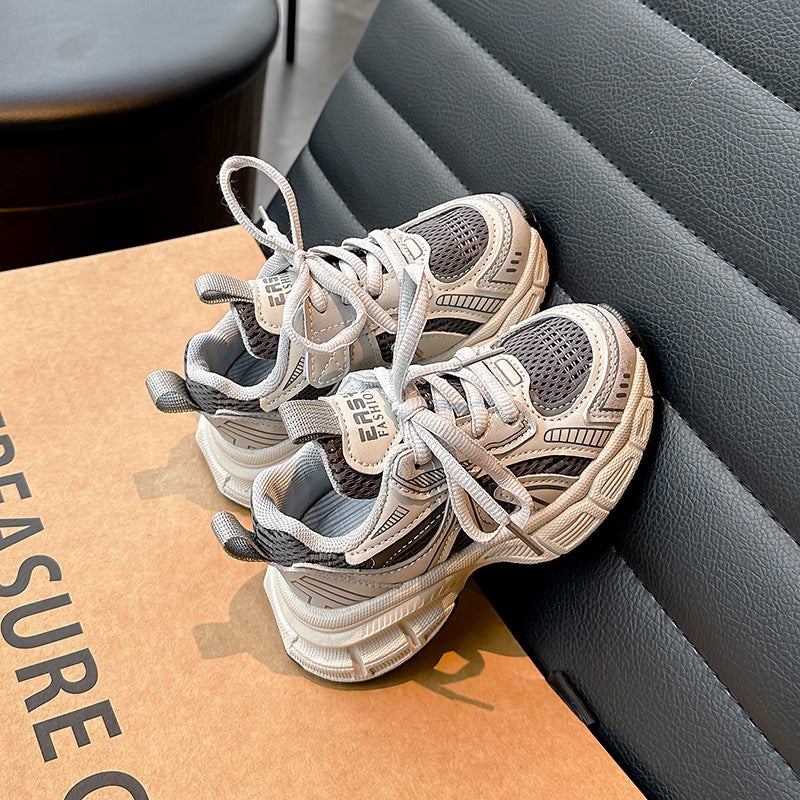 Boys' Fashion Sneaker Spring Breathable Mesh Shoes Girls' Sports Class Running Shoes Children'S Torre Shoes Trendy Children'S Single Shoes - Image 1
