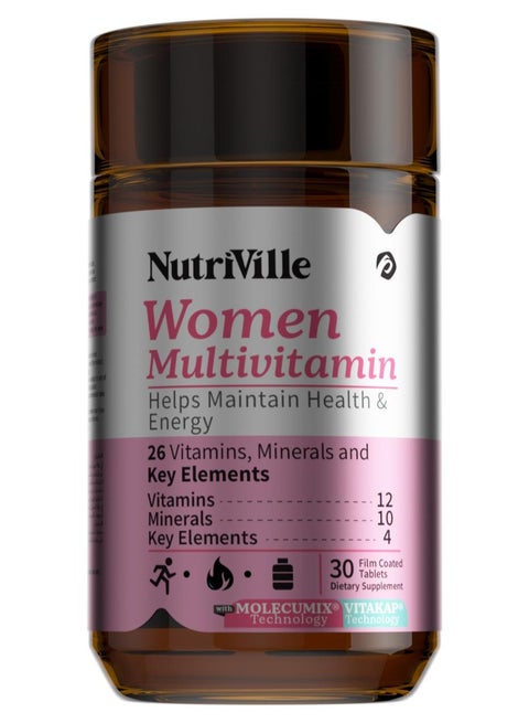 نيوترفيل وومان مالتى فيتامي 30 قرصًا مغلفًا بطبقة فيلم