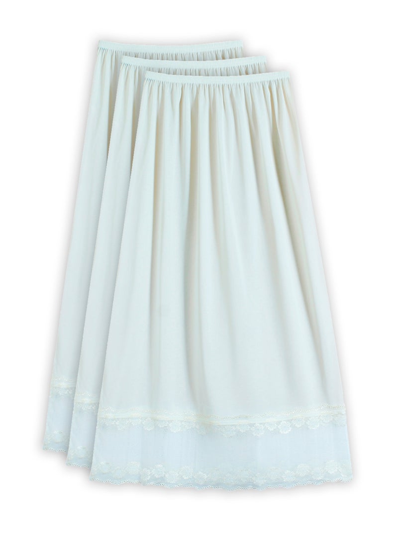 سيتي روز 3 قطع تنورة نص شلحة نسائي دانتيل كبير سكري - Image 1