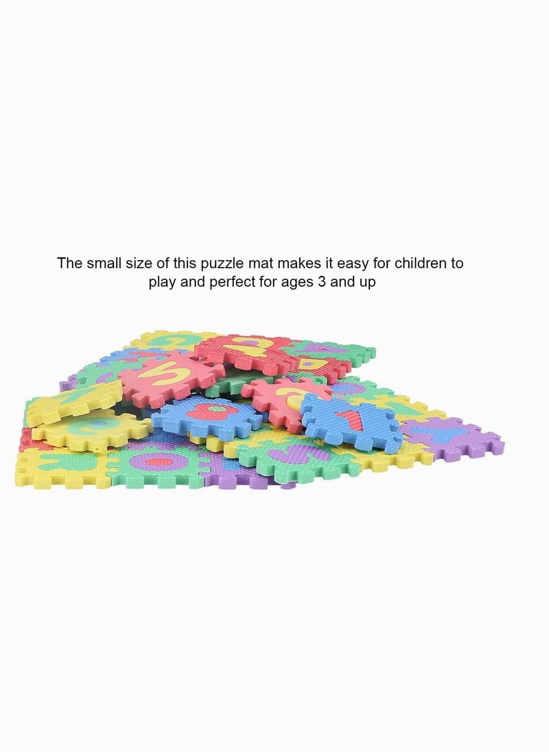 SYOSI - Foam Puzzle Mat, SYOSI Alphabet and Numbers Kids Foam Puzzle Play Mat, 36 Piece Set, Each Mat Measures 5X5CM Interlocking EVA Floor Tiles with Alphabet and Numbers - Image 1