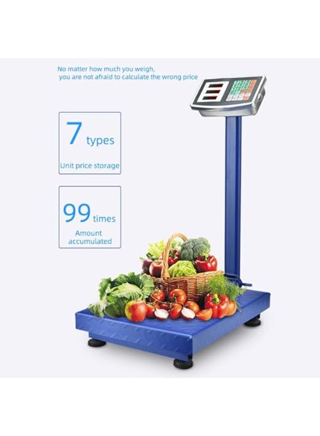 Clarke ميزان وزن رقمي 300 كجم منصة ثقيلة، حساس عالي الدقة، رأس متر من الفولاذ المقاوم للصدأ مقاوم للماء، للاستخدام في المستودعات والصناعات - Image 4