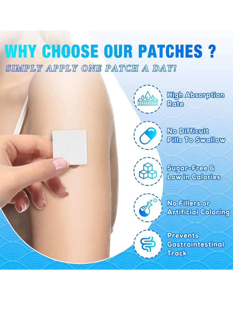 Elaimei 60 Pcs Biotin Plus Hypoallergenic Patches Advanced Biotin Formula to Promote Healthier Hair Skin and Nail Top Quality Vitamin Patches - Image 4