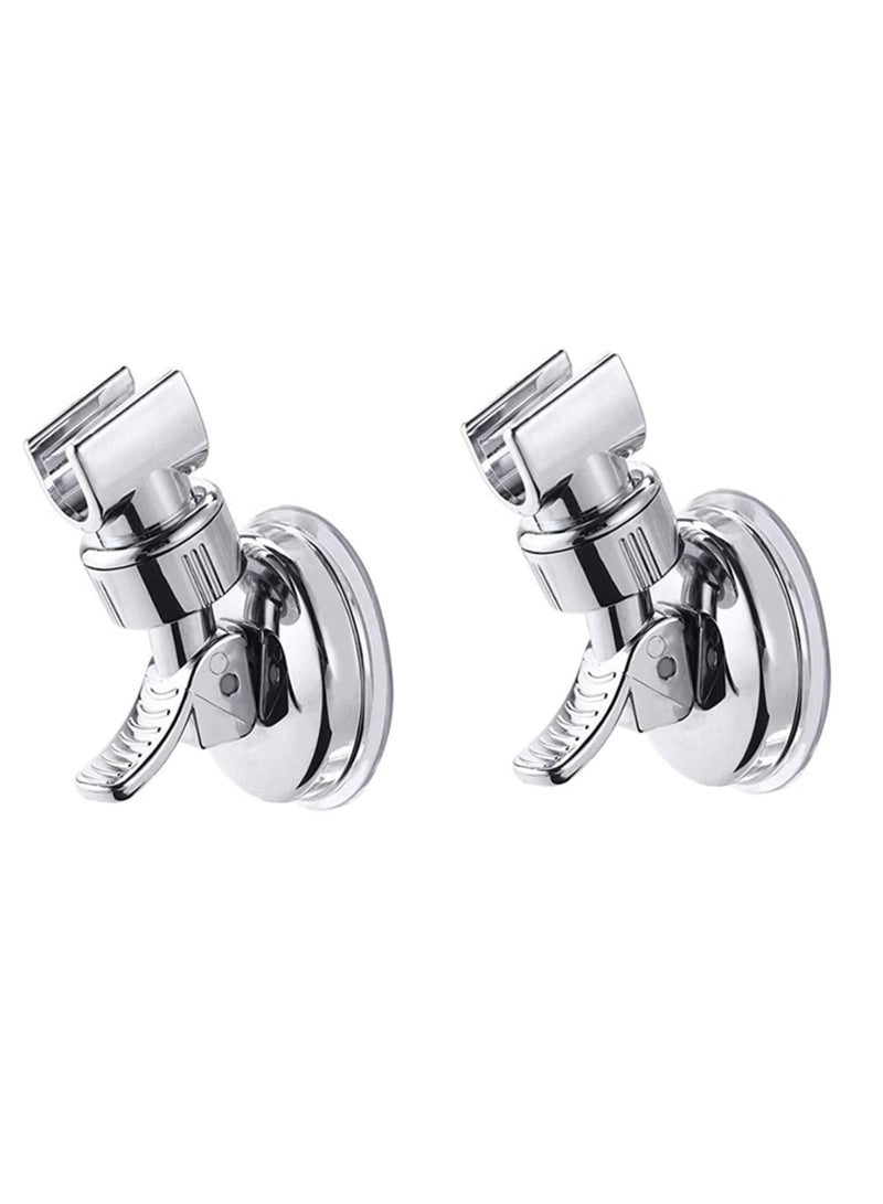 Sweet seven Adjustable Suction Cup Shower Head Holder, Wall Mounted Bracket for Handheld Showerhead - Removable & Height Adjustable - Silver, 2 Pack - Image 5