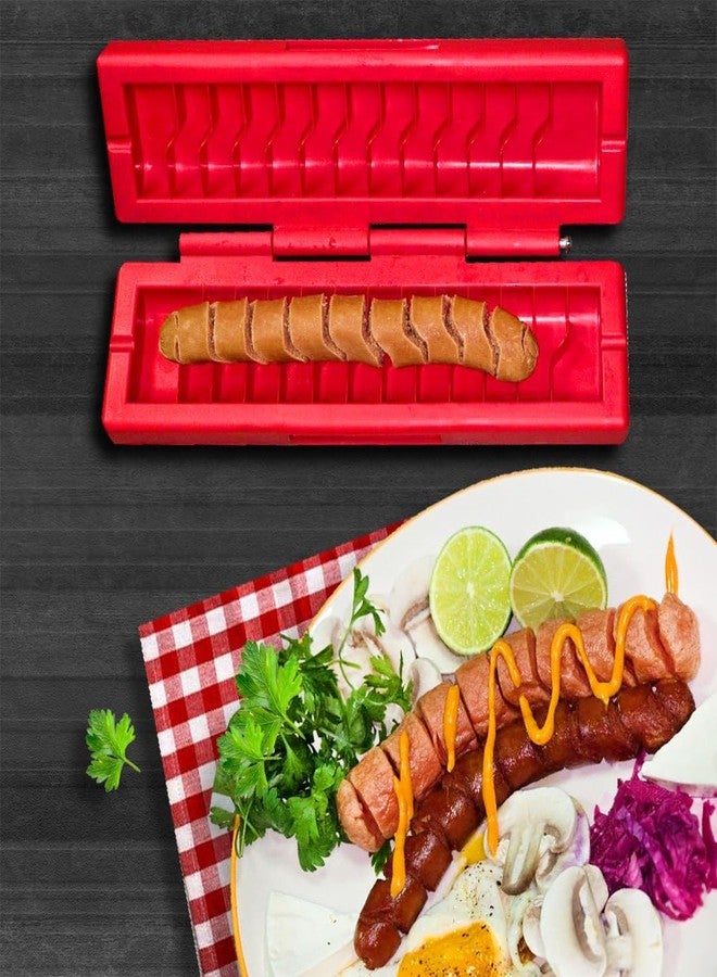 TRUSTELLA - Hotdog Twister and Spiralizer + Bonus Skewers - Durable Food-Grade Plastic for Perfect Spiral Cuts - Great for Grilling by: Air Fryer, Oven & Microwave - Kitchen & Outdoor BBQ Tool - Image 4