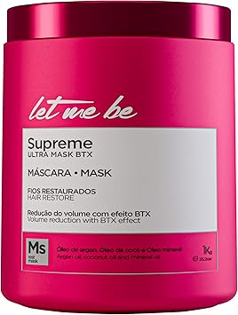 Let Me Be BTX Capilar Supremeliss Ultra Mask Reconstruction and hydration Repairs damaged fibers Eliminates frizz Enriched with polyphenols 1Kg - Image 1