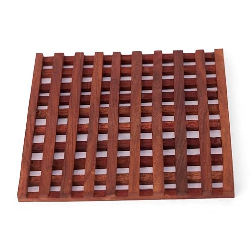 GURU JEE Handmade Wooden Trivet for Hot Dishes Pot Pan Tea Pot Holders - Image 1