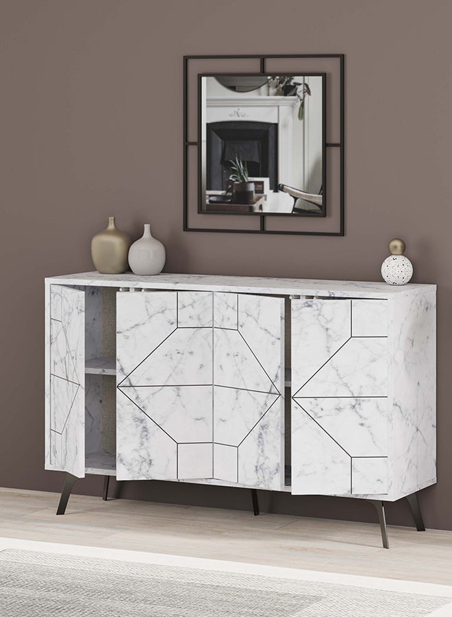 Mourah Home Dune Console - White Marble - 2 Years Warranty  - Image 3