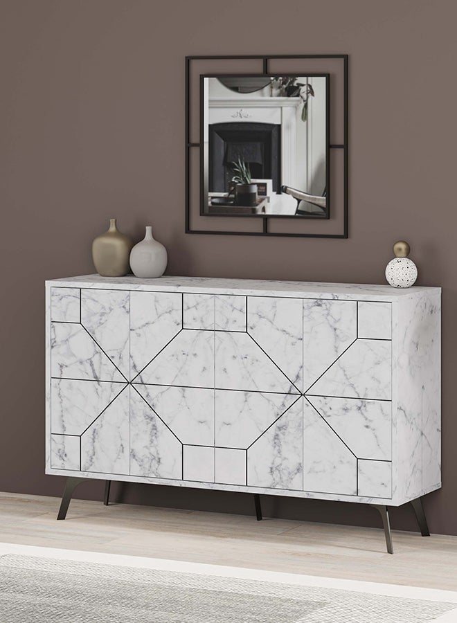 Mourah Home Dune Console - White Marble - 2 Years Warranty  - Image 2