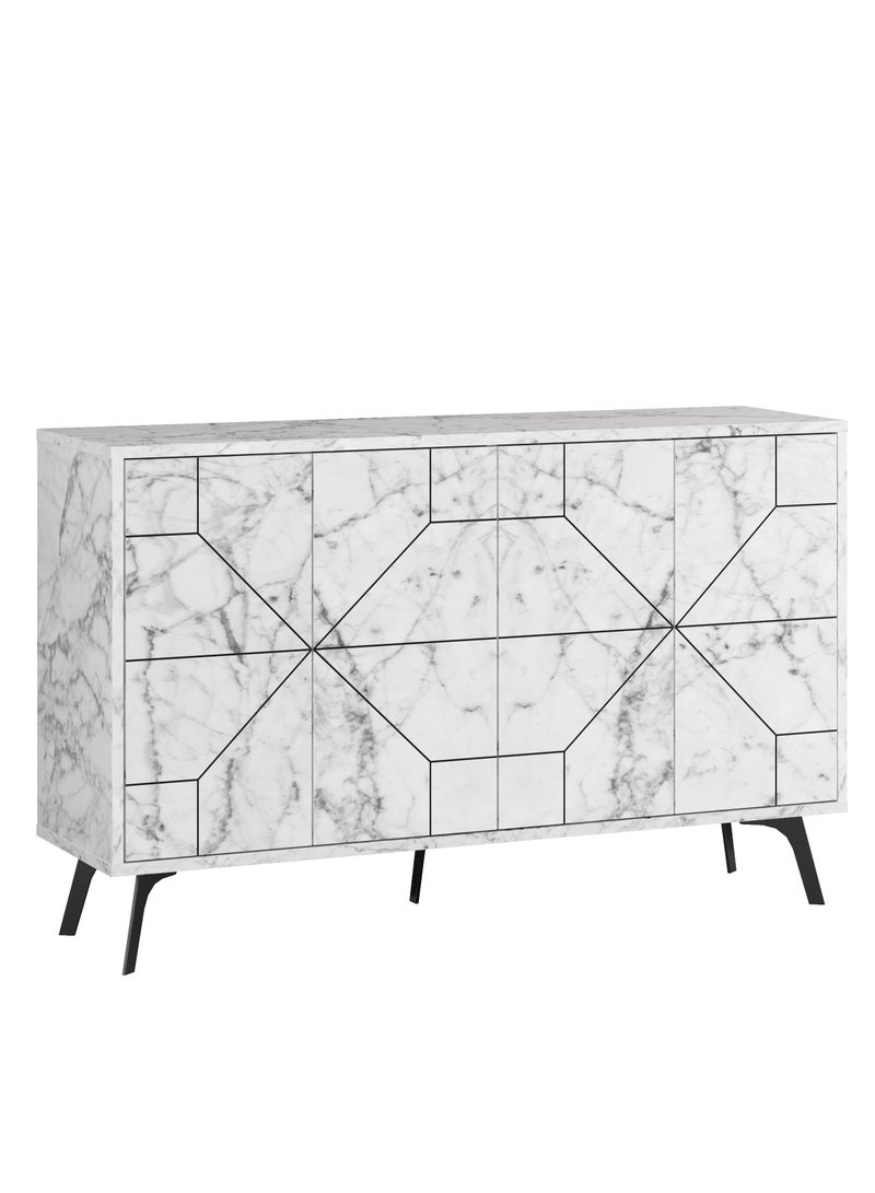 Mourah Home Dune Console - White Marble - 2 Years Warranty  - Image 4