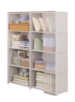 XiuWoo 5 Layers Double Row Clothes Storage Organizer, Dustproof Heavy Duty Garment Rack, Portable Clothes Rack Closet Storage Organizer with Non-Woven Fabric Cover for Home Bedroom Hotel  - Image 1