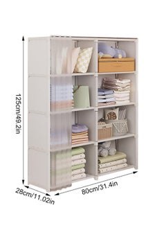 XiuWoo 5 Layers Double Row Clothes Storage Organizer, Dustproof Heavy Duty Garment Rack, Portable Clothes Rack Closet Storage Organizer with Non-Woven Fabric Cover for Home Bedroom Hotel  - Image 2
