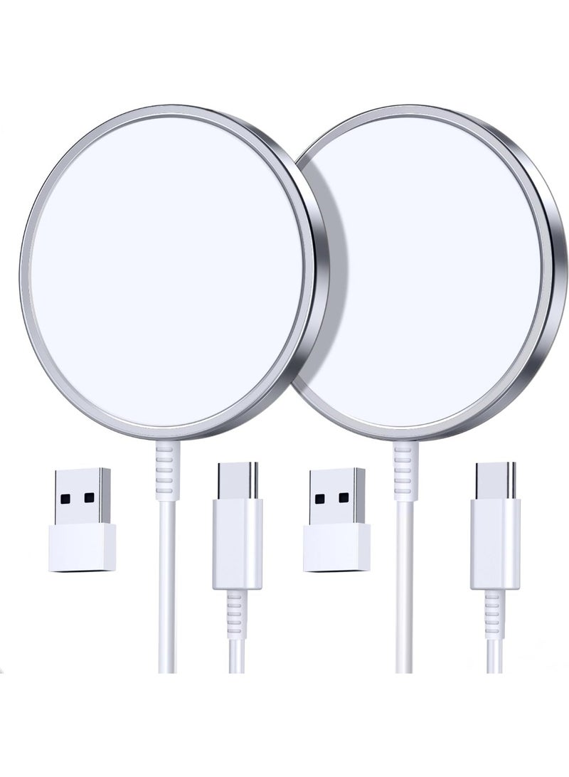 general 2 Pack Magnetic Wireless Charger for iPhone 16 Pro Max/16 Pro/16 Plus/16/15/15 Pro/15 Plus/15 Pro Max 15W Fast Mag Safe Charger Pad for iPhone 16/15/14/13/12 Series and AirPods 3/2/Pro 2/Pro - Image 1