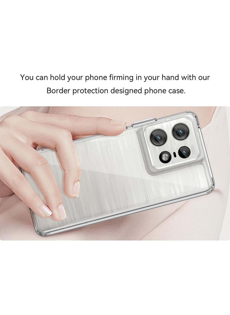 Wtech - Motorola Edge 50 Pro 5G 2024 Premium TPU Soft Corners With Hard PC Case - Clear - Image 1