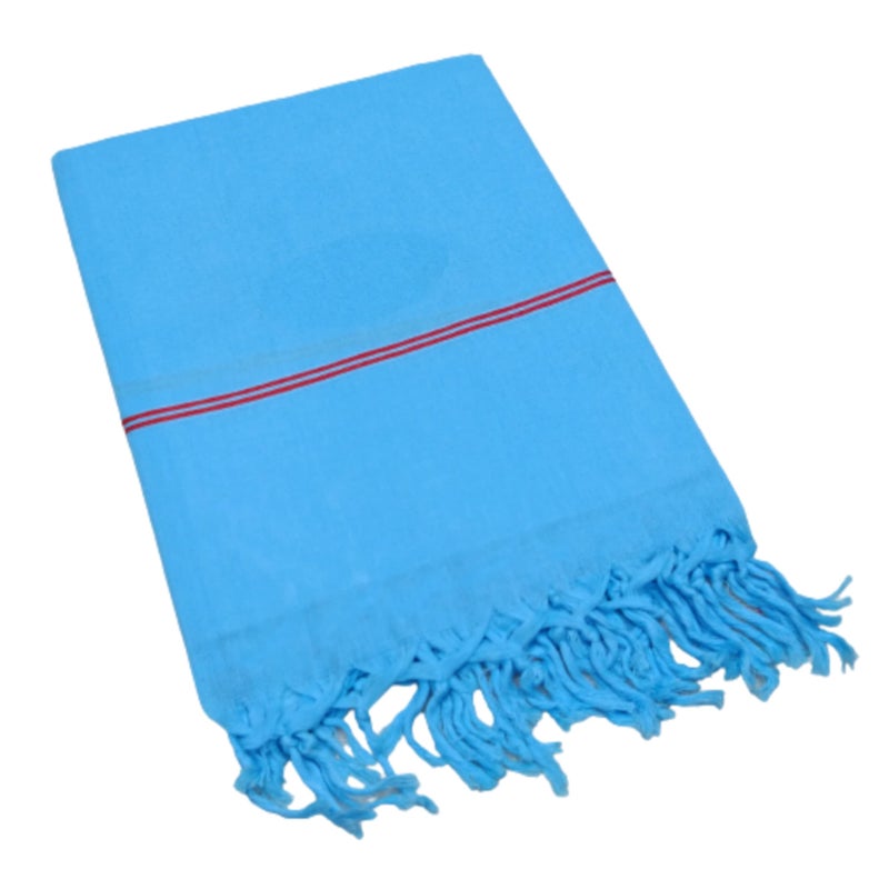 TRUEVELLI 100% Cotton Bath Towel 450 GSM (Size:Length:59 Inch X 150 CM,Width:29 Inch X 74 CM) (Pack of 1 Piece) Colour:Blue - Image 1