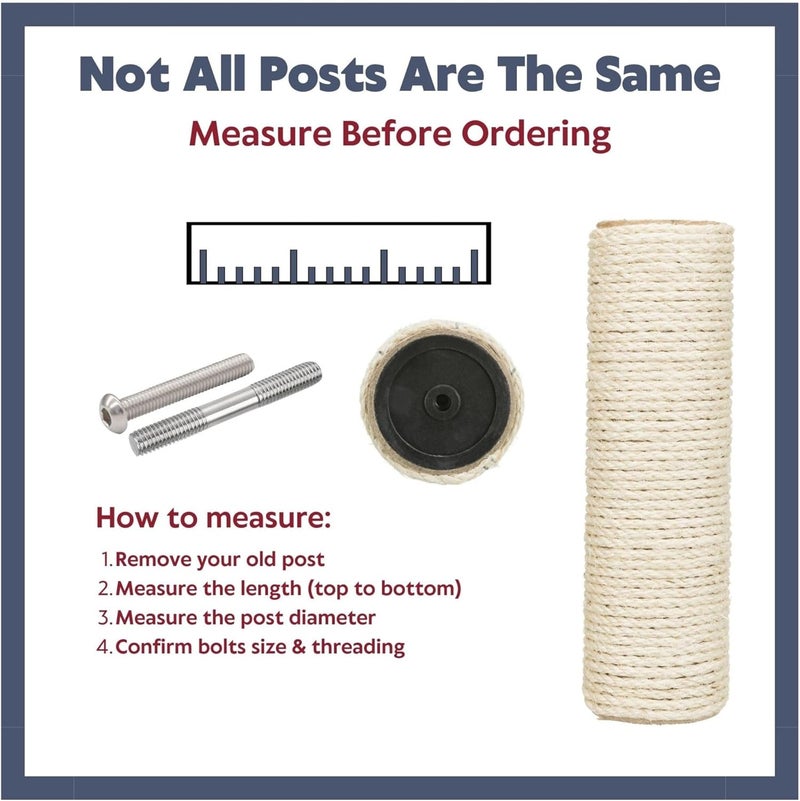 Trixie Replacement Sisal Post for Scratching Posts, Cat Trees and Cat Towers, 3.5 in x 15.7 in (9 x 40 cm) - Image 3