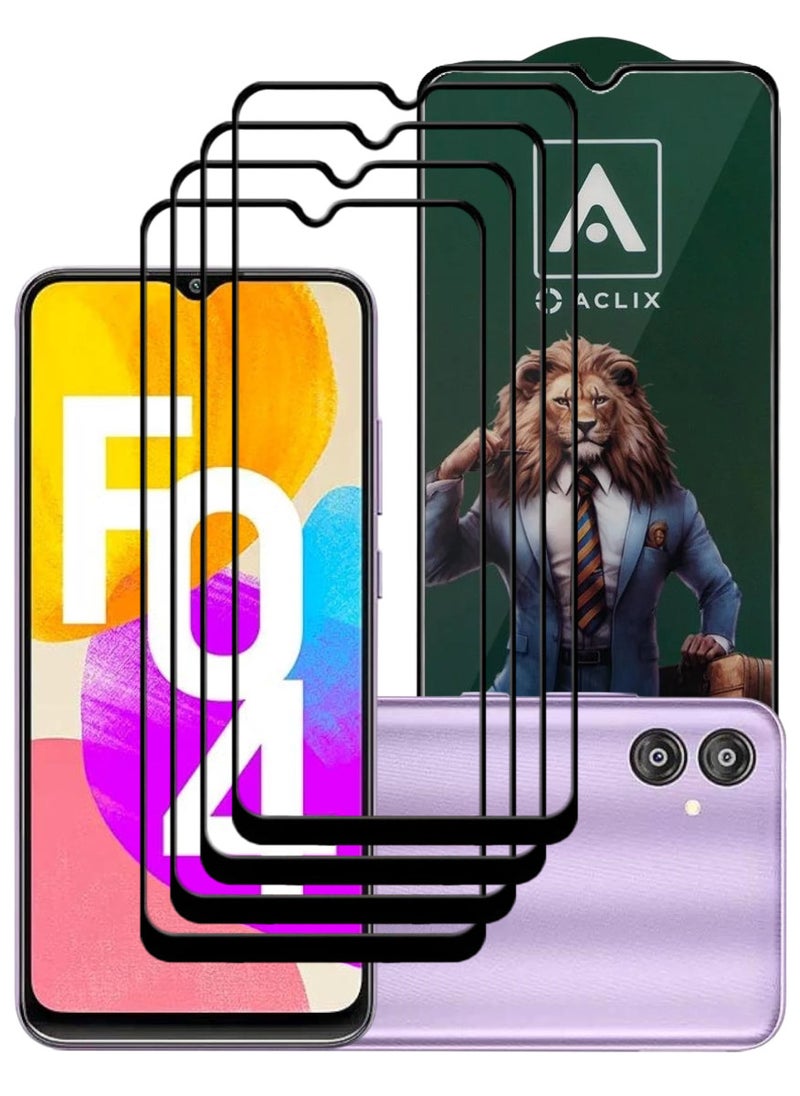 ACLIX 4 Pieces Antistatic ESD Dustproof Premium Quality High Definition Tempered Glass Screen Protector Designed For Samsung Galaxy F04 - Image 1