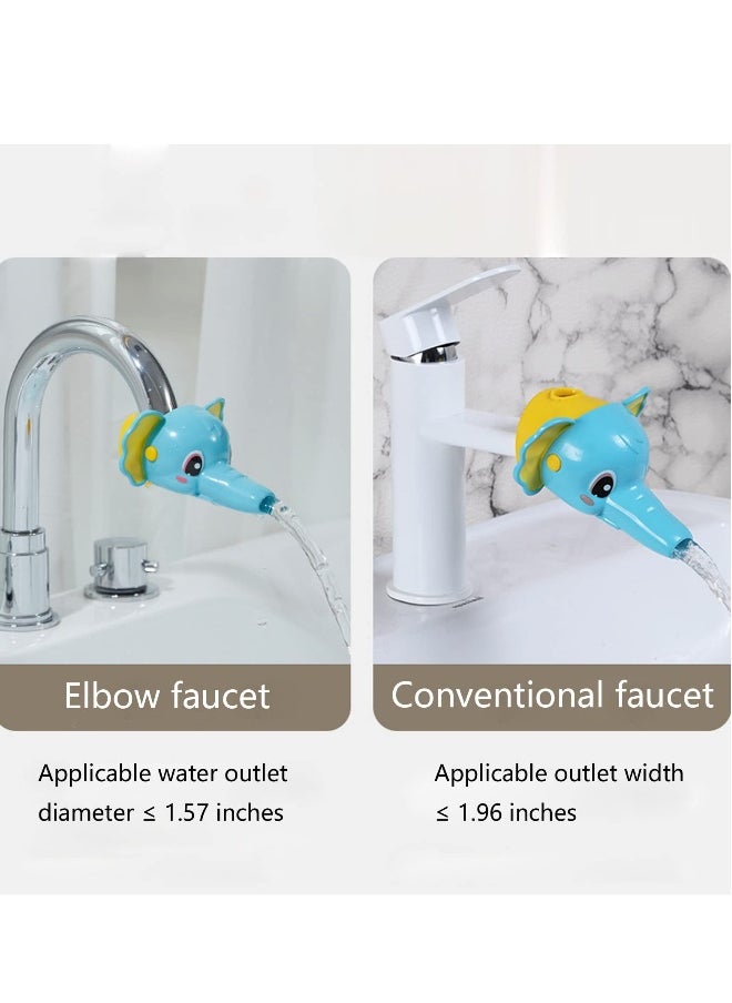Generic - Faucet Extender for Toddlers Elephants Faucet Handle Extender Set ABS Material, Cartoon Faucet Extender for Kids Baby Easy to Use Animal Water Tap Extenders for Toddler Boy Girlb 2 PCS - Image 1