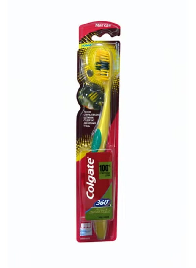 Colgate 360 Charcoal Gold Toothbrush, Multi Color