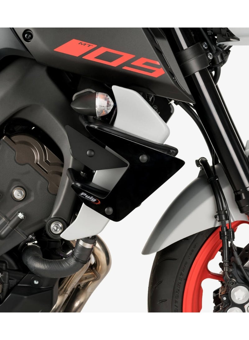 بويغ الجناح الأمامي Puig Downforce Naked لدراجة Yamaha MT-09 / SP (2017–2020) – أسود - Image 1