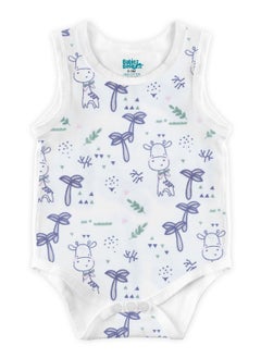Babies Basic BabiesBasic 100% Super Combed Cotton, Sleeveless Romper/Bodysuit, for New Born to 24months. Set of 3 - Printed  - Image 4