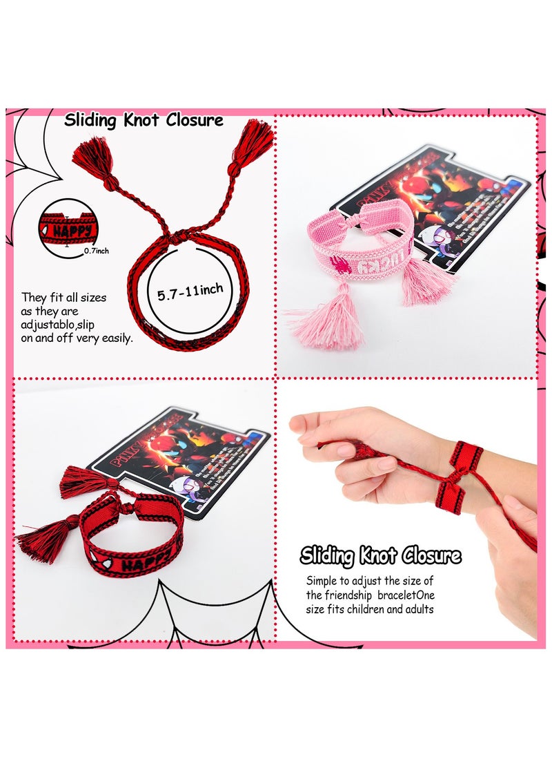 ILovhaprty Spider-Man Braided Bracelet, 2 Pcs Adjustable Superhero Woven Bracelets Set Marvel Accessories  - Image 2