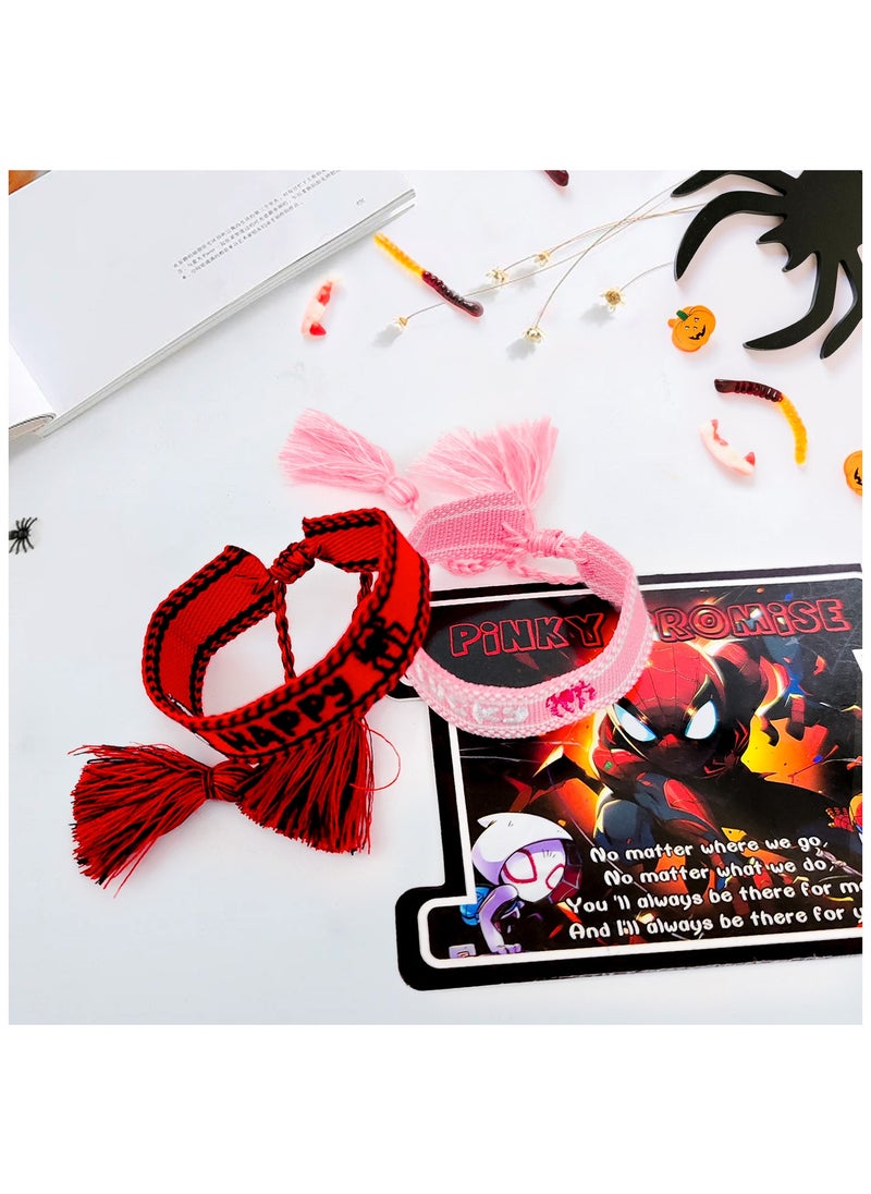ILovhaprty Spider-Man Braided Bracelet, 2 Pcs Adjustable Superhero Woven Bracelets Set Marvel Accessories  - Image 3