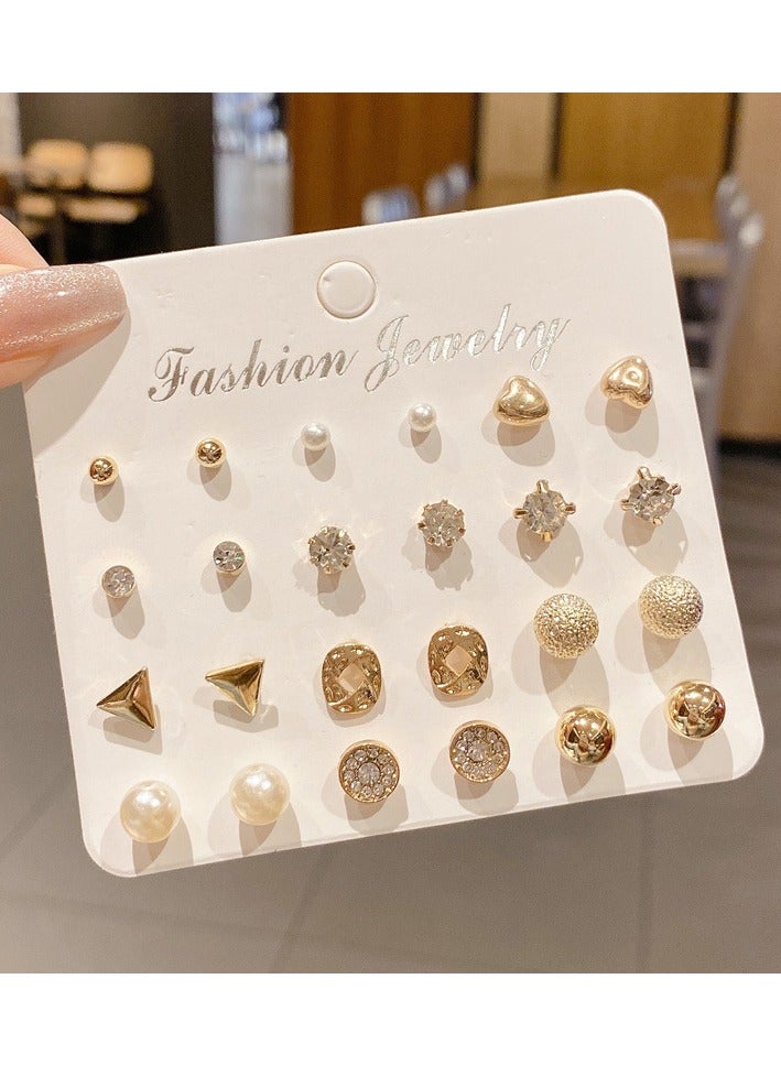 JAYATO طقم أقراط مروحة الإلهة 12 قطعة - Image 1