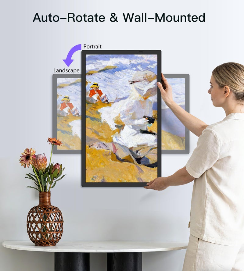 WONNIE Uhale 21.5 Inch Large Digital Picture Frame WiFi with Remote Control, 1920 x 1080 FHD IPS No Touch Screen Electronic Photo Frames with 64GB, Support SD USB, Share Photos Videos Instantly - Image 5