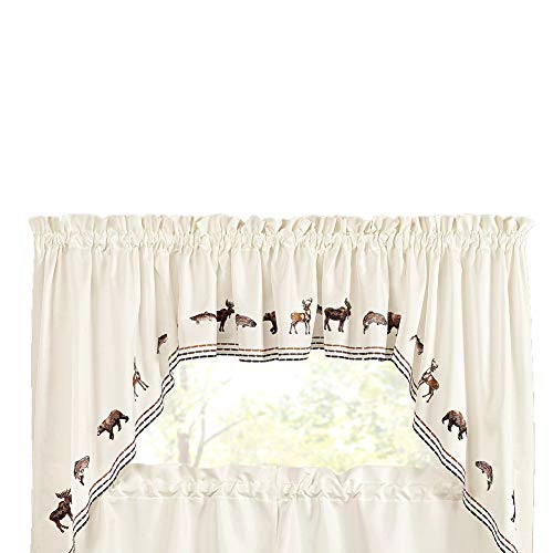 Collections Etc Renaissance Home Fashion Collections Etc Lodge Embroidered Valance, 58" X 12" - Image 5