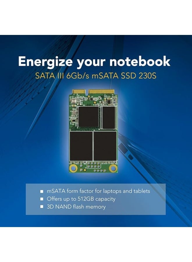 وحدة تخزين SSD داخلية mSATA سعة 512 جيجابايت - واجهة SATA III بسرعة 6 جيجابت/ثانية - تقنية 3D TLC NAND لأداء قوي وموثوق - ترقية مثالية وسريعة لأجهزة اللابتوب والكمبيوتر - Image 4