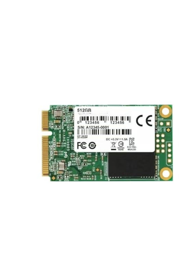 وحدة تخزين SSD داخلية mSATA سعة 512 جيجابايت - واجهة SATA III بسرعة 6 جيجابت/ثانية - تقنية 3D TLC NAND لأداء قوي وموثوق - ترقية مثالية وسريعة لأجهزة اللابتوب والكمبيوتر - Image 1