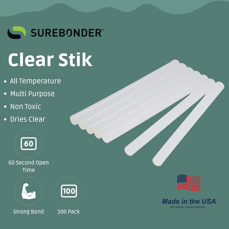 Surebonder Mini Clear Glue Sticks - 4 Inch, 100 Pack - Image 2