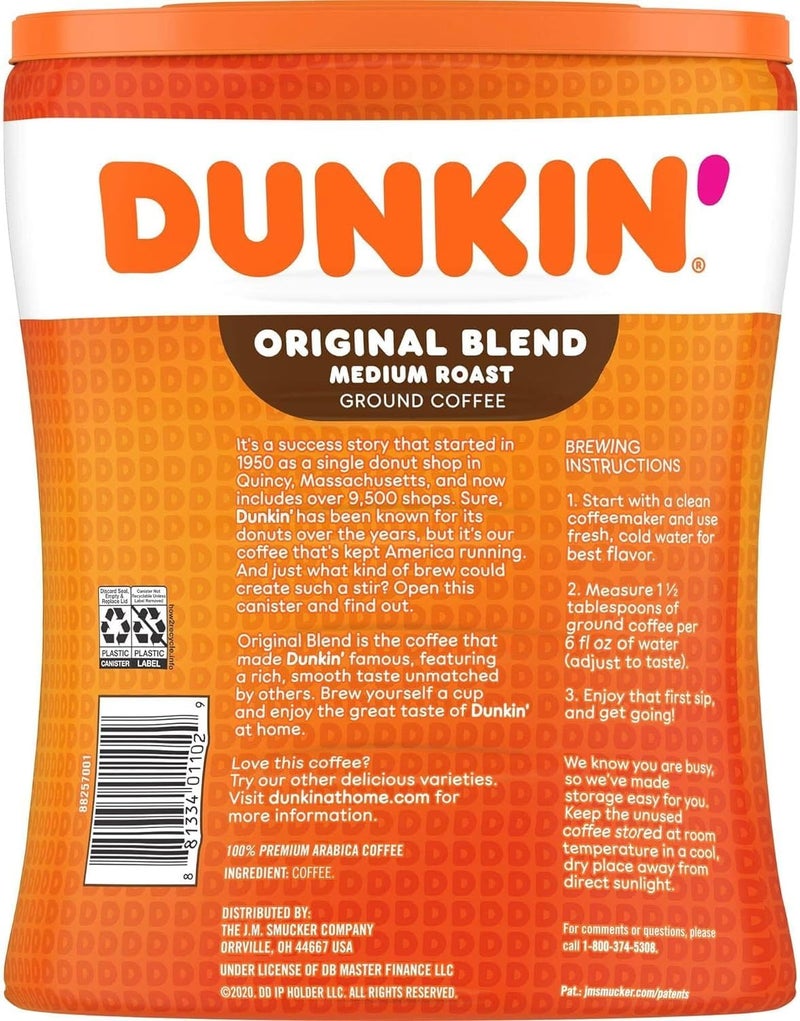 Dunkin' Donuts Original Blend Ground Coffee, Medium Roast - Image 4