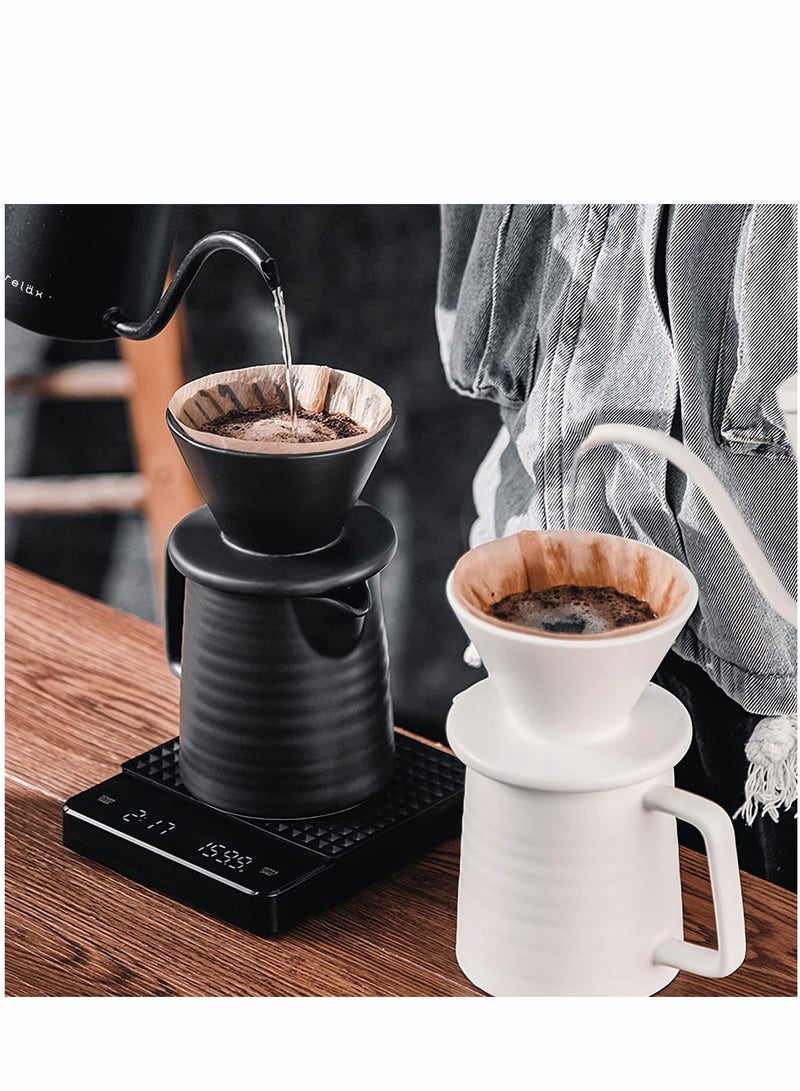 Digital Coffee Scale with Timer 3kg/0.1g High Precision Pour Over Drip Espresso Touch Sensor Operation and Backlight LCD Display