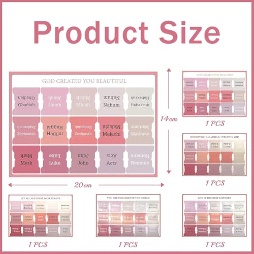 Hodaqe Bible Tabs 75 Pcs Index Tabs for Women and Men to Easy to Read and Navigation, Bible Journaling Supplies (Boho Theme) - Image 4