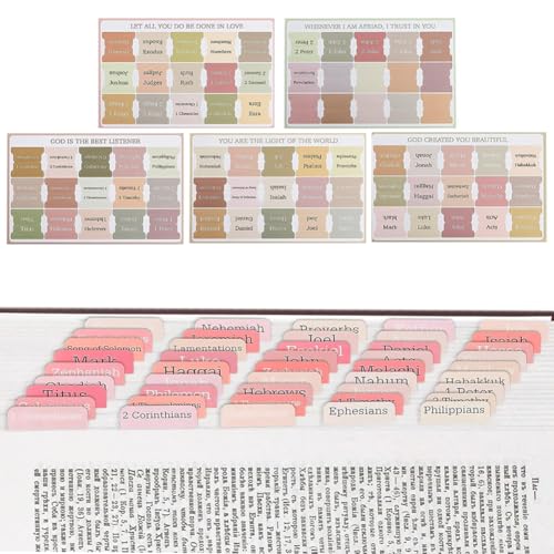 Hodaqe Bible Tabs 75 Pcs Index Tabs for Women and Men to Easy to Read and Navigation, Bible Journaling Supplies (Boho Theme) - Image 1